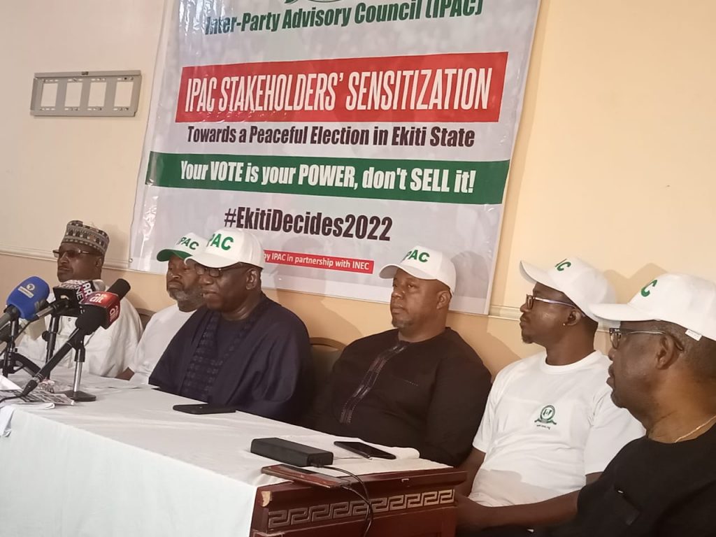 IPAC STAKEHOLDERS’ SENSITIZATION TOWARDS A PEACEFUL ELECTION IN EKITI STATE